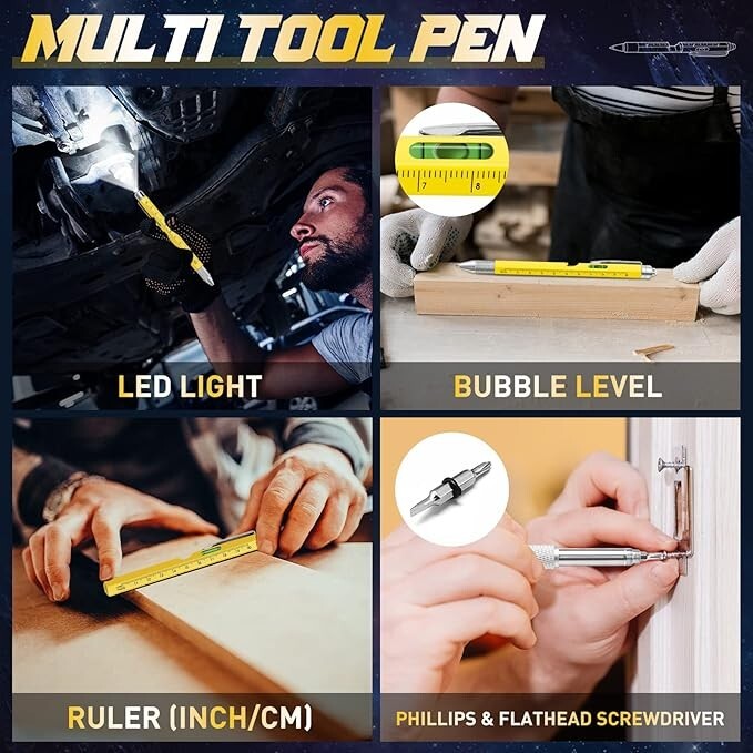 Stocking Stuffers For Men, 9 In 1 Multitool Pen Adults Gifts For Men, 3 Colors