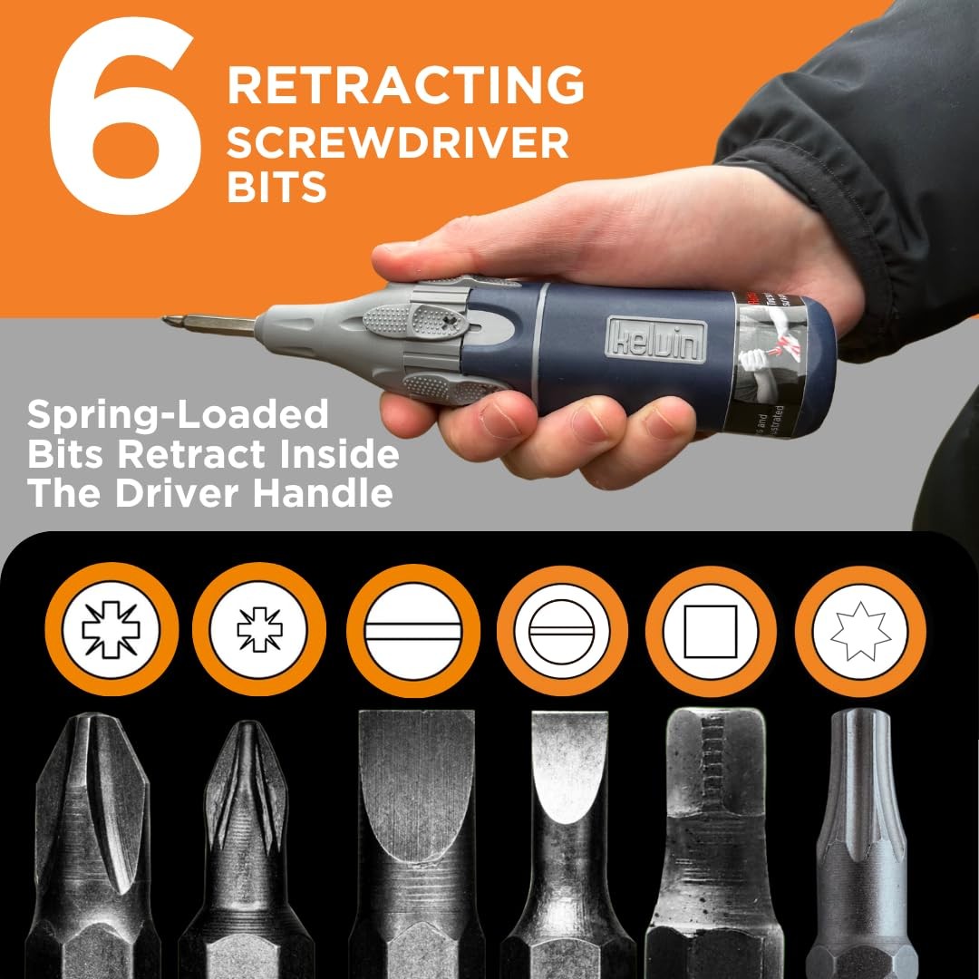 Tools Retractor Auto Advance – Automatic All-in-Screwdriver, Multi-Head Autol…
