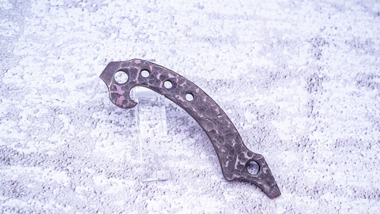 Tuffknives Laffer Curve Keychain-Bottle Opener-Pry Bar, Patterned/Brnz Ano Ti