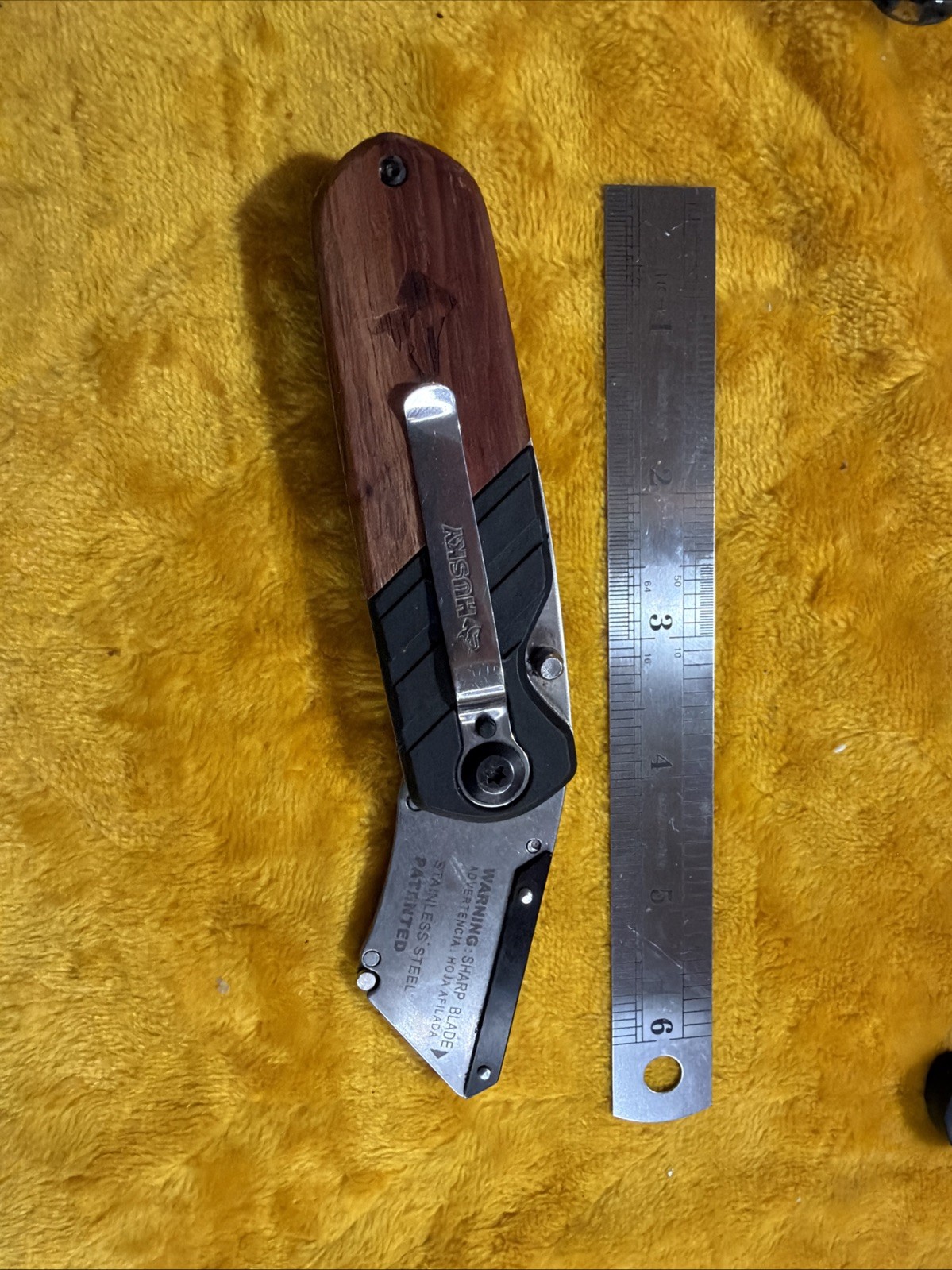 Husky Folding Multi-Tool Utility Knife and a Partially Serrated SS Knife Blade