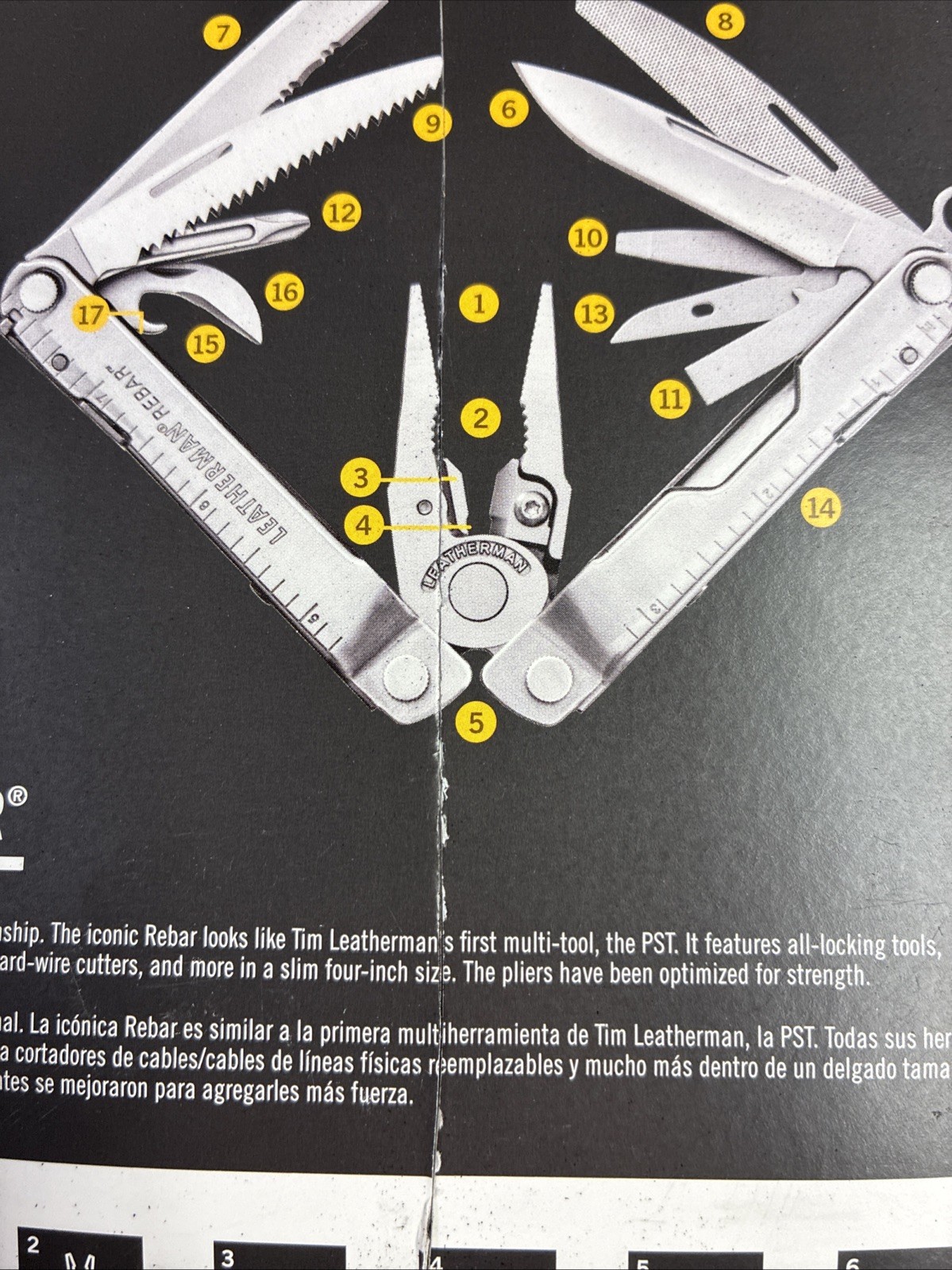 LEATHERMAN Rebar 17-in-1 Multitool W/ Premium Replaceable Wire Cutters & Saw