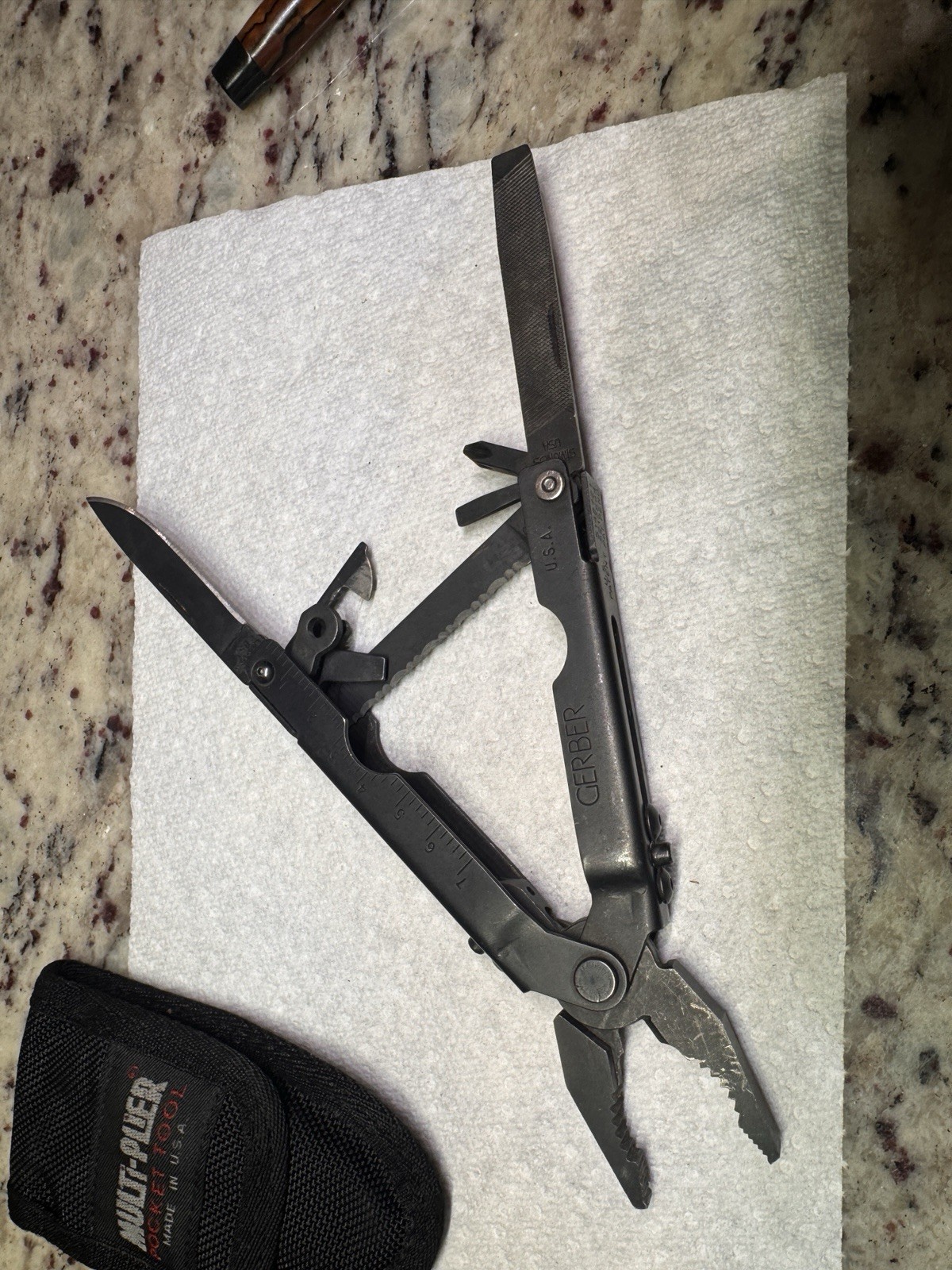 Vintage Gerber MP 3 Multi Tool USA Black w/ Nylon Case