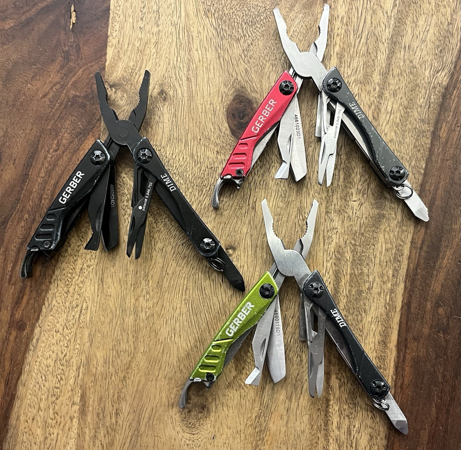 Gerber Dime Mini Multi-Tool Knife Pliers Scissors Driver SUPER Nice! Lot Of 3