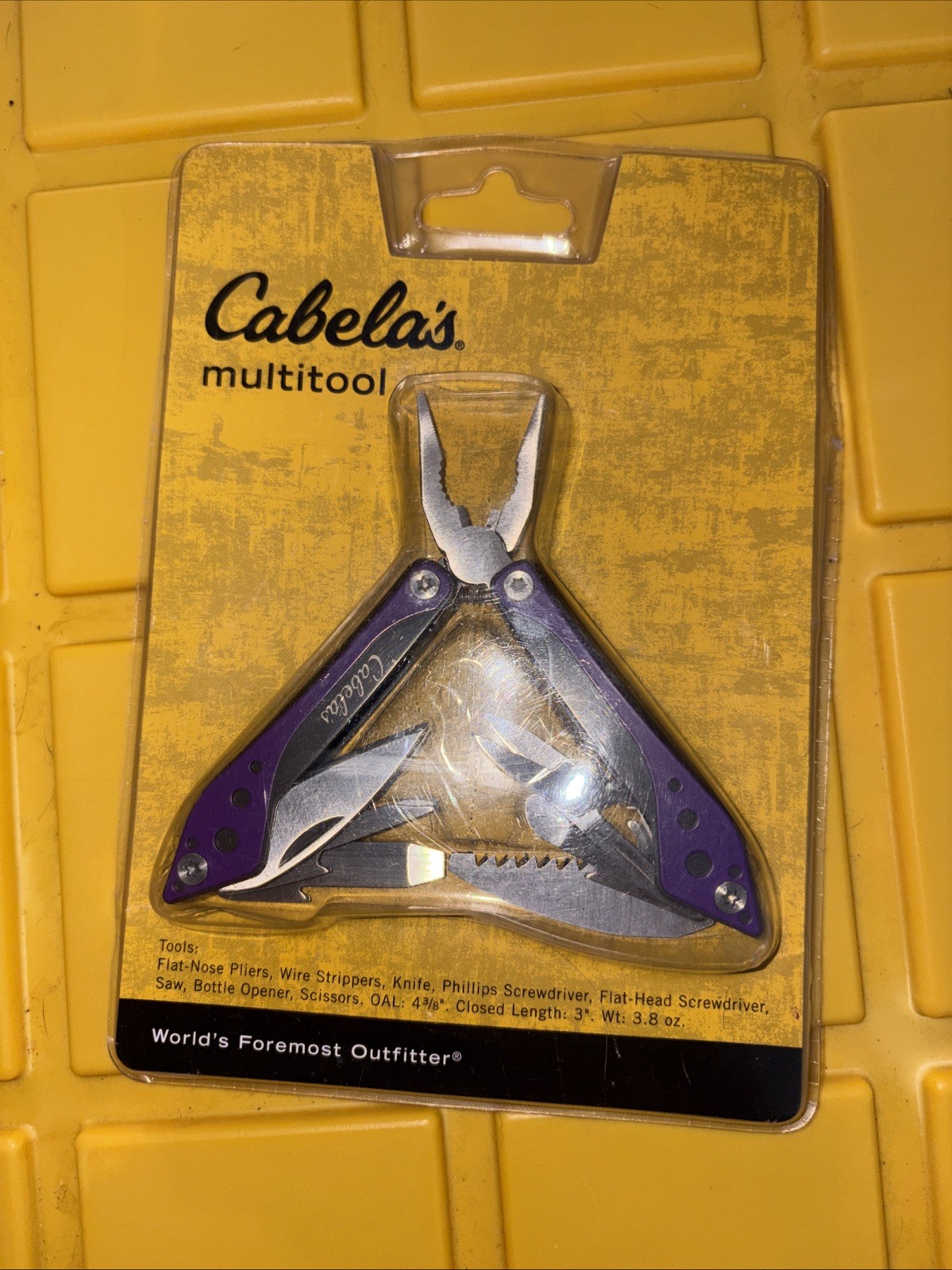 Cabela’s Multitool Purple 3” Closed 3.875” Overall 3.8 Oz