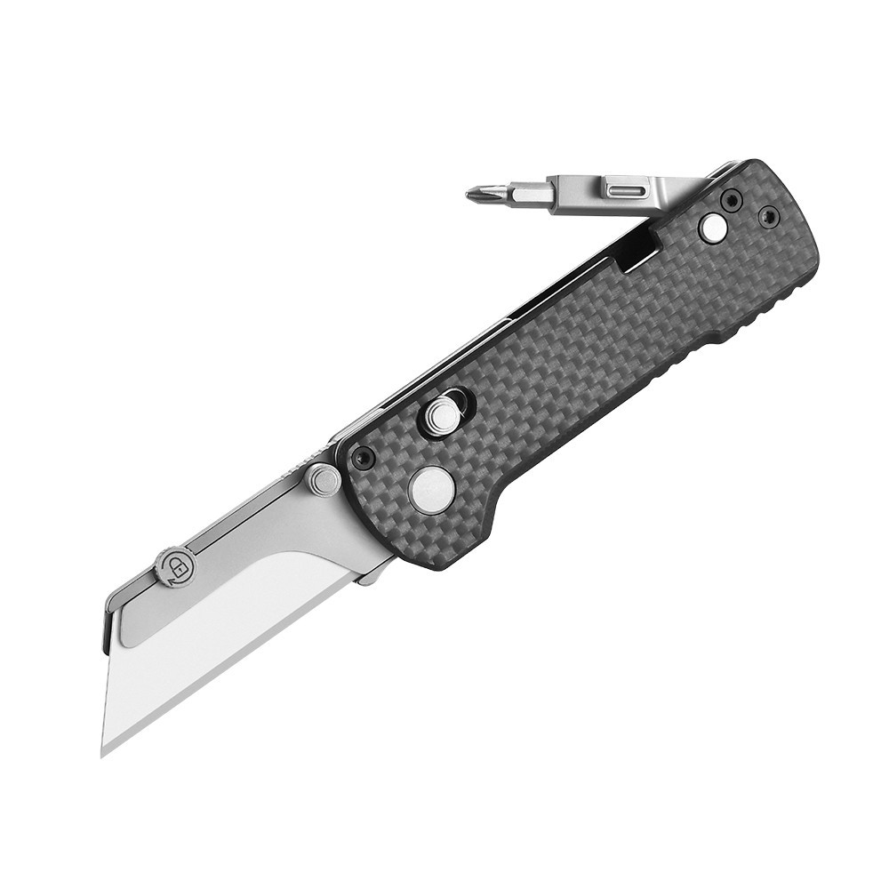 Olight U1 Pro Multitool Folding Utility Knife, Carbon Fiber Overlay G10 Handle