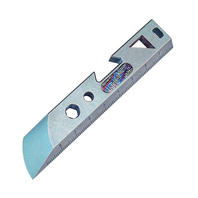 Titanium alloy inlaid with Damascus steel EDC Tool Pry bar