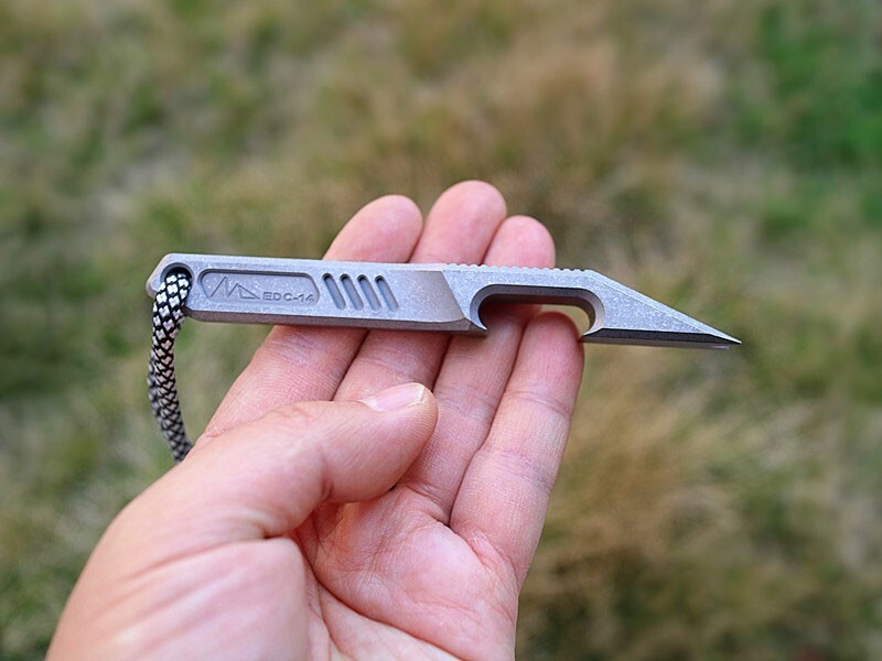 CNC Titanium Alloy Pry Bar Crowbar Bottle Opener Cutter Outdoor EDC Multi Tools