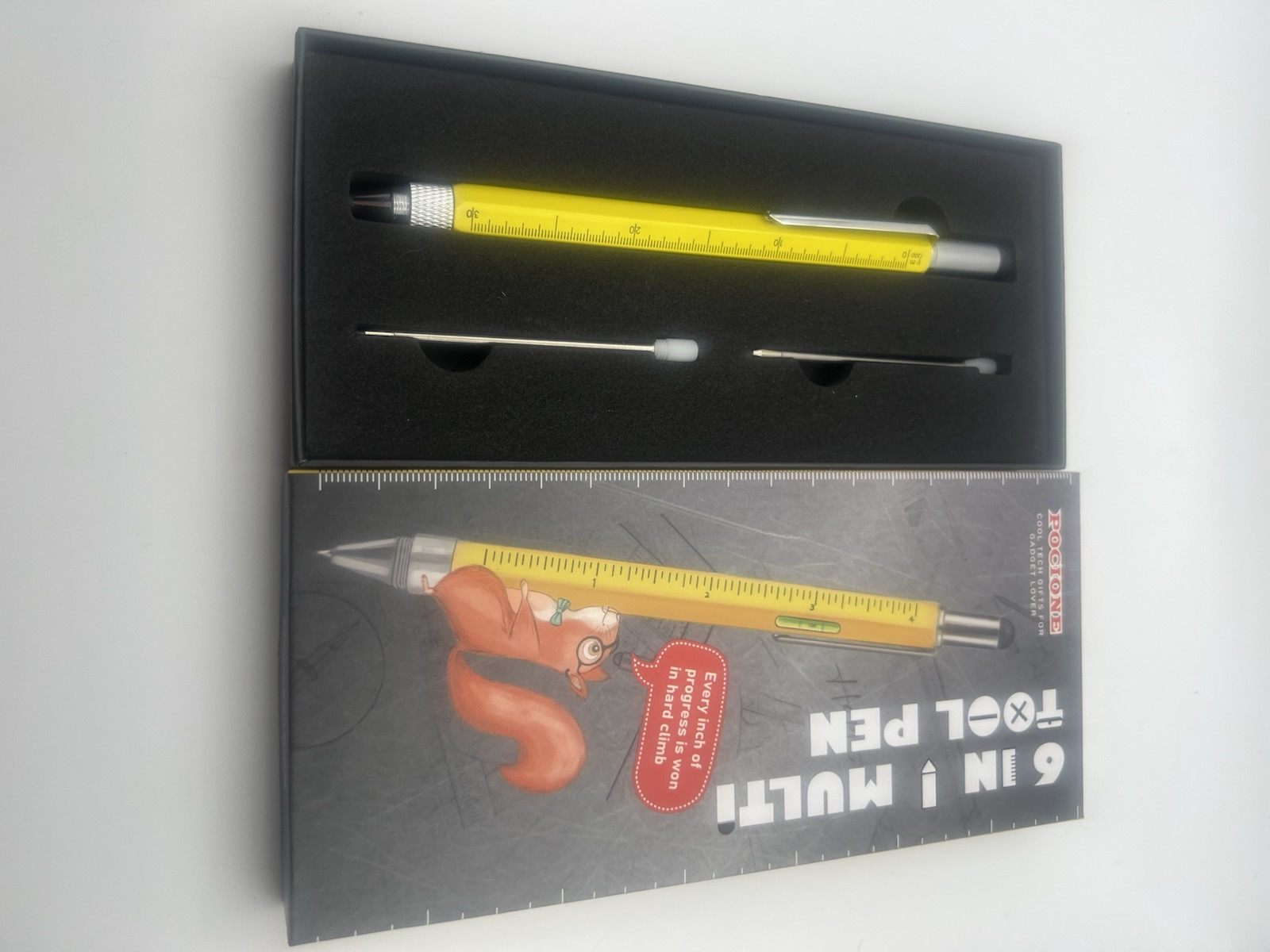 Pocione 6 in 1 Multi Tool Pen NIB Stylus Level Ruler Screwdriver