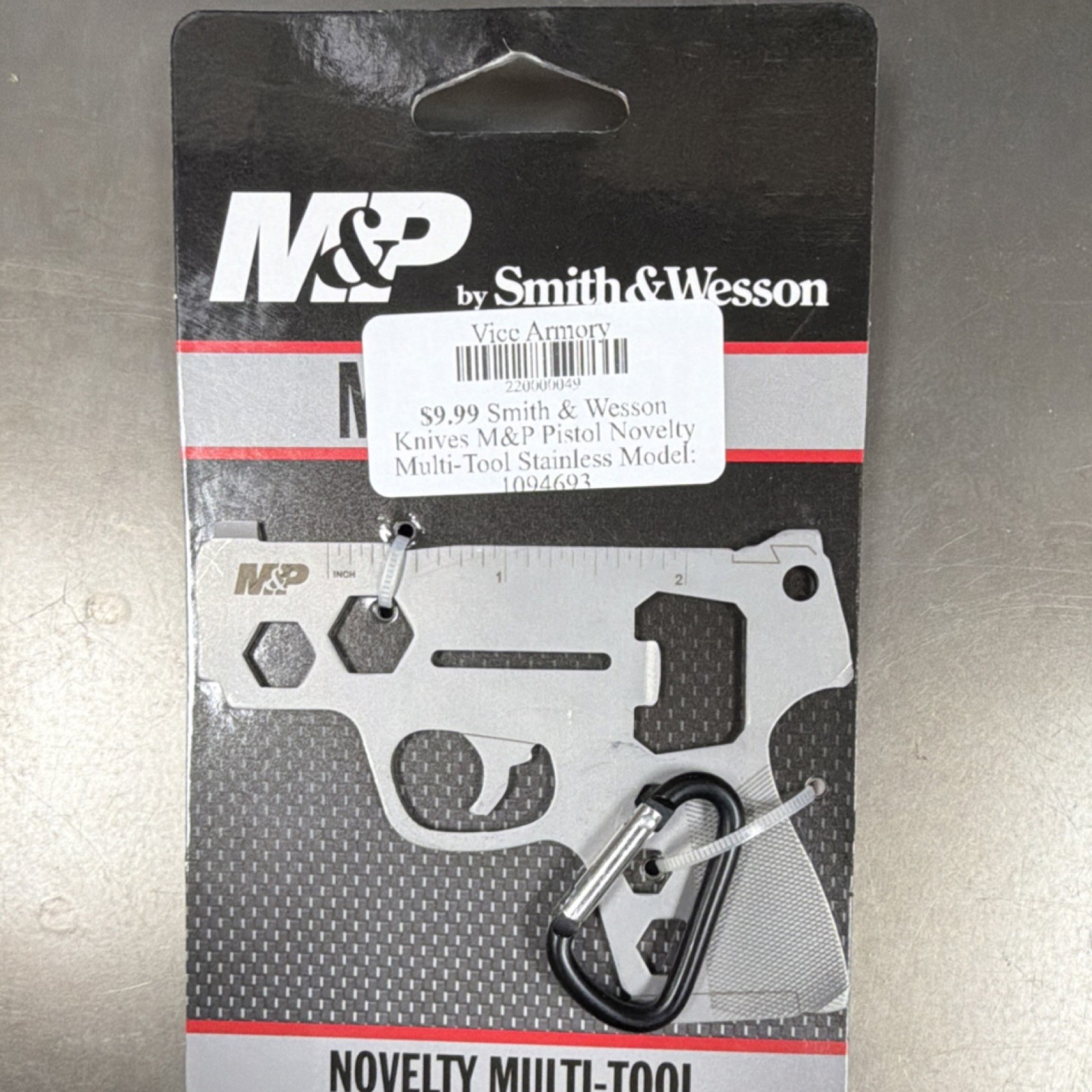 Smith & Wesson M&P Pistol Multi-Tool Stainless Steel Silver Lightweight Flathead