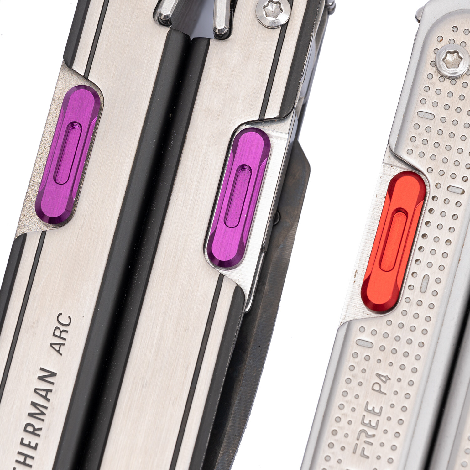 For Leatherman Free P2 P4 ARC Saw Thumb Grip Tabs Aluminum Copper Titanium