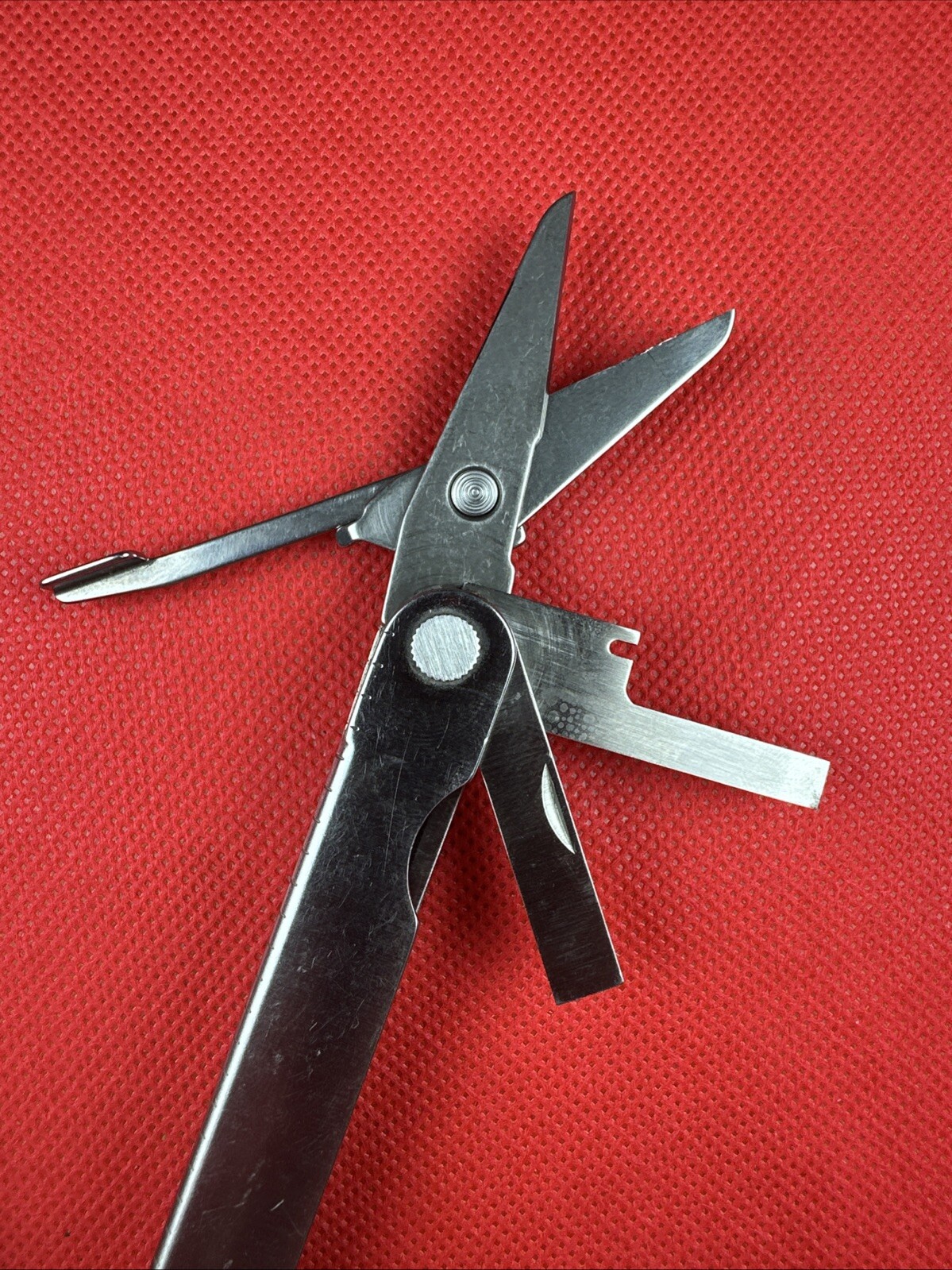1996-7 Original Leatherman PST II Leather Sheath, Scissor, fish hook file, combo