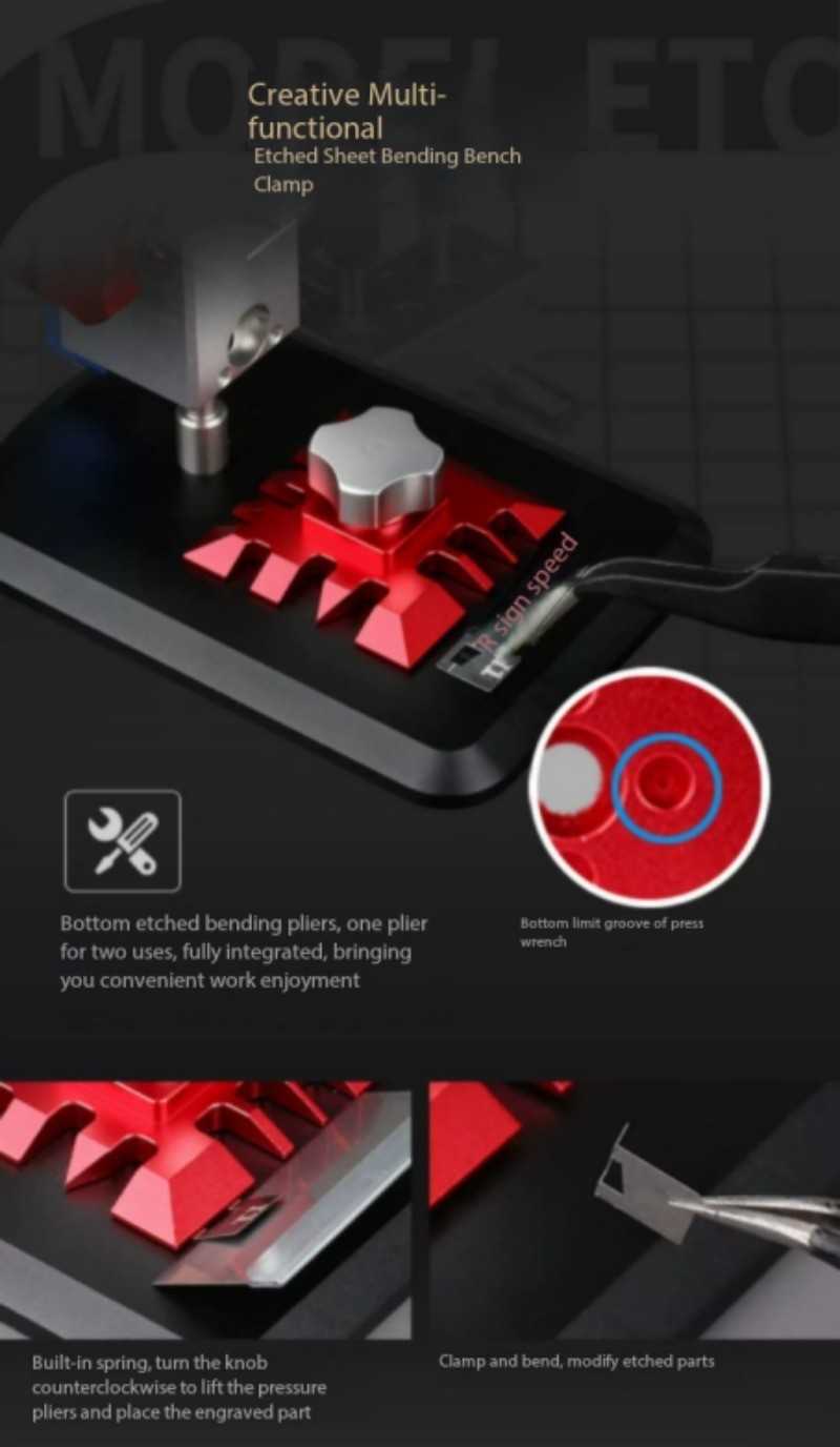 2-in-1 360° Universal Tool Holder Multi-Purpose High-Precision Workbench