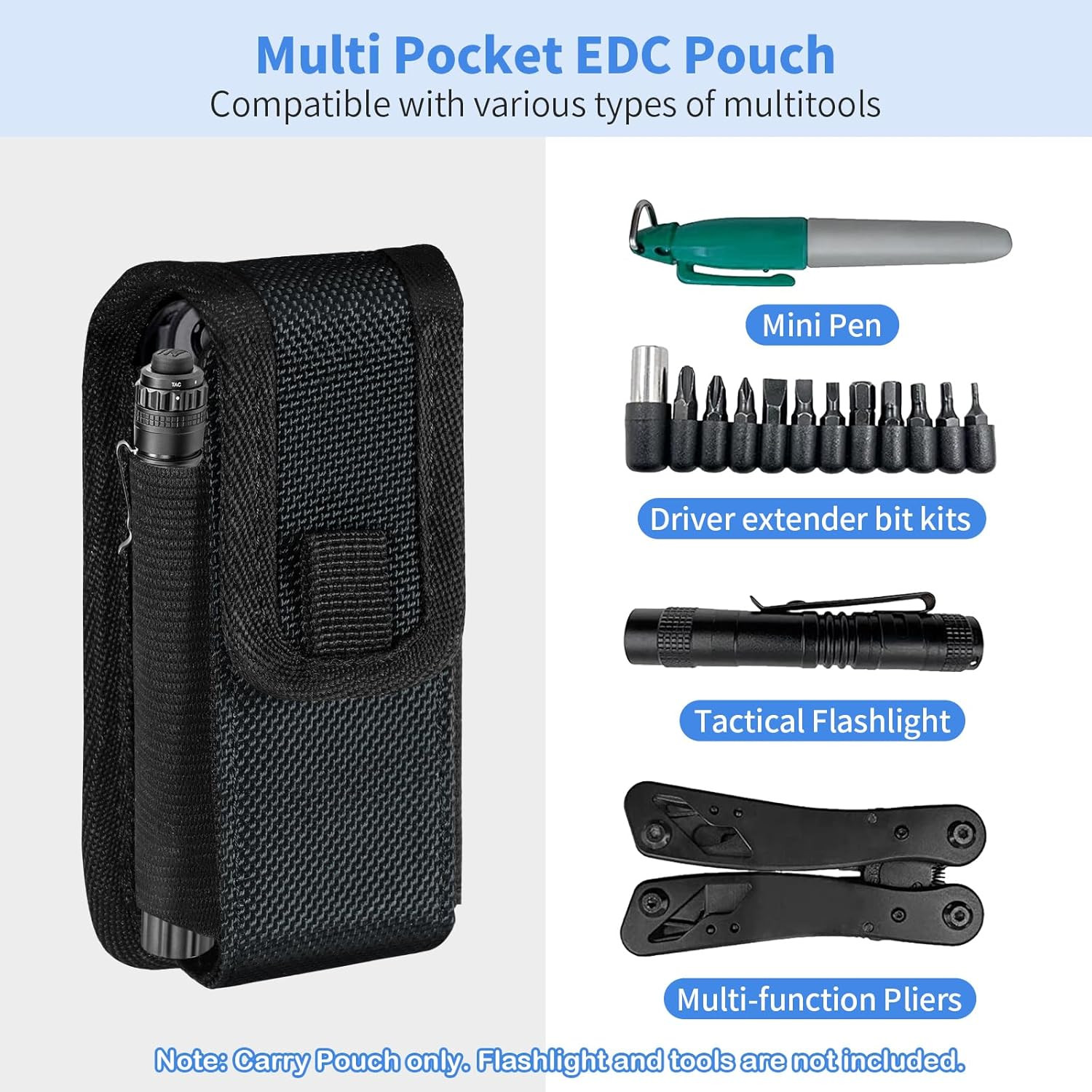 Multitool Sheath EDC Pouch Compatible with Leatherman Wave plus Wingman Surge Re