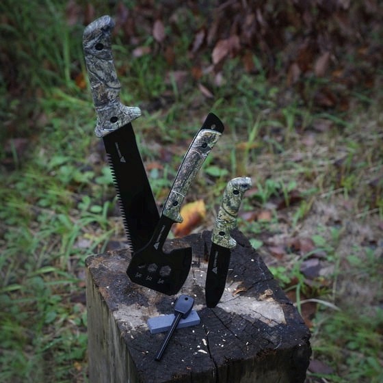 Ozark Trail 12 Piece Camping Tool Set with Flashlight and Machete