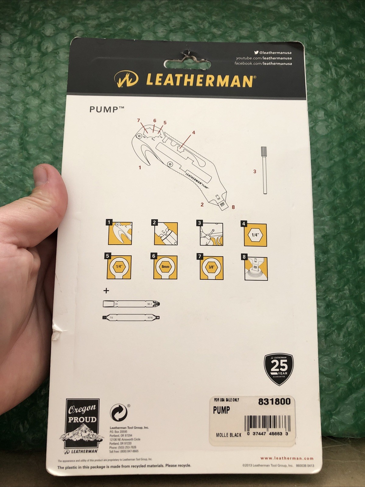 Leatherman PUMP BLISTER PACK DISCONTINUED
