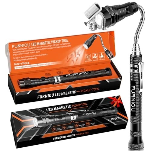 LED Magnetic Pickup Tool – Extendable Flashlight, Cool Gadgets & Gifts for Men,
