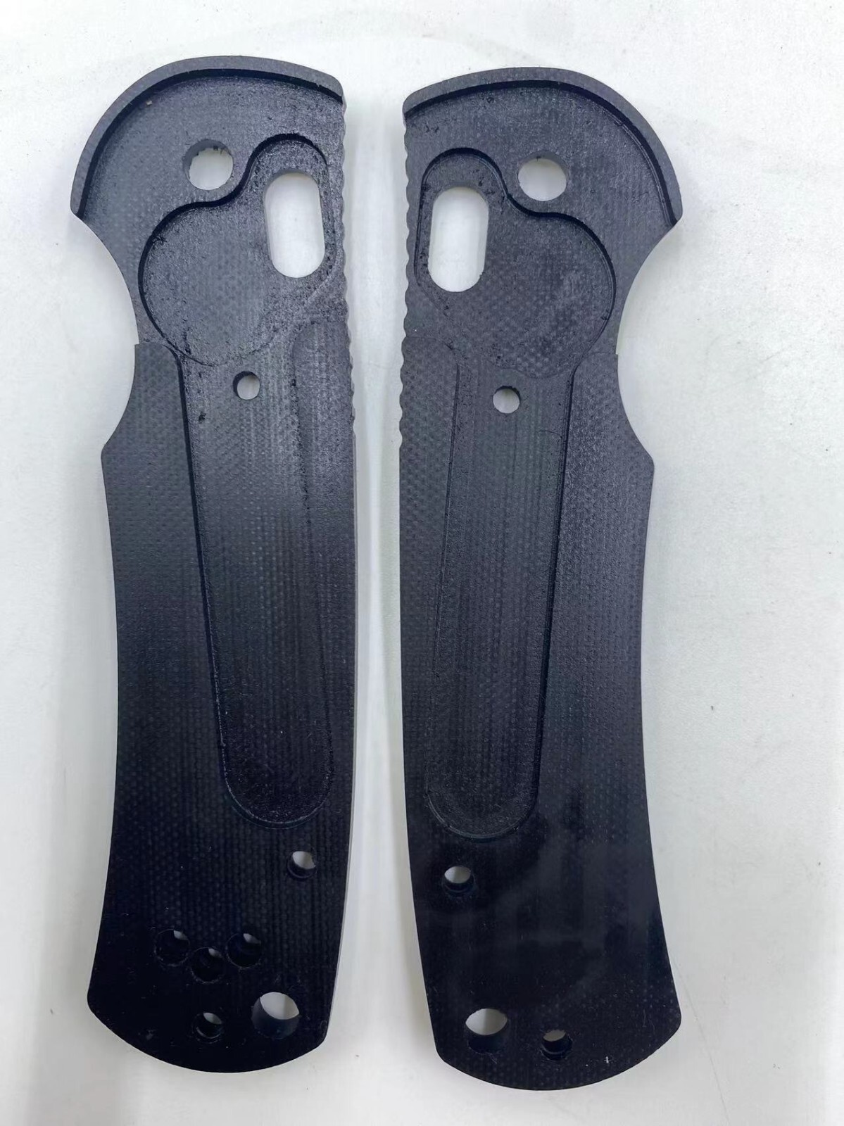 2PCS Black G10 Handle Scales for Benchmade Griptilian 550/551 Twill New