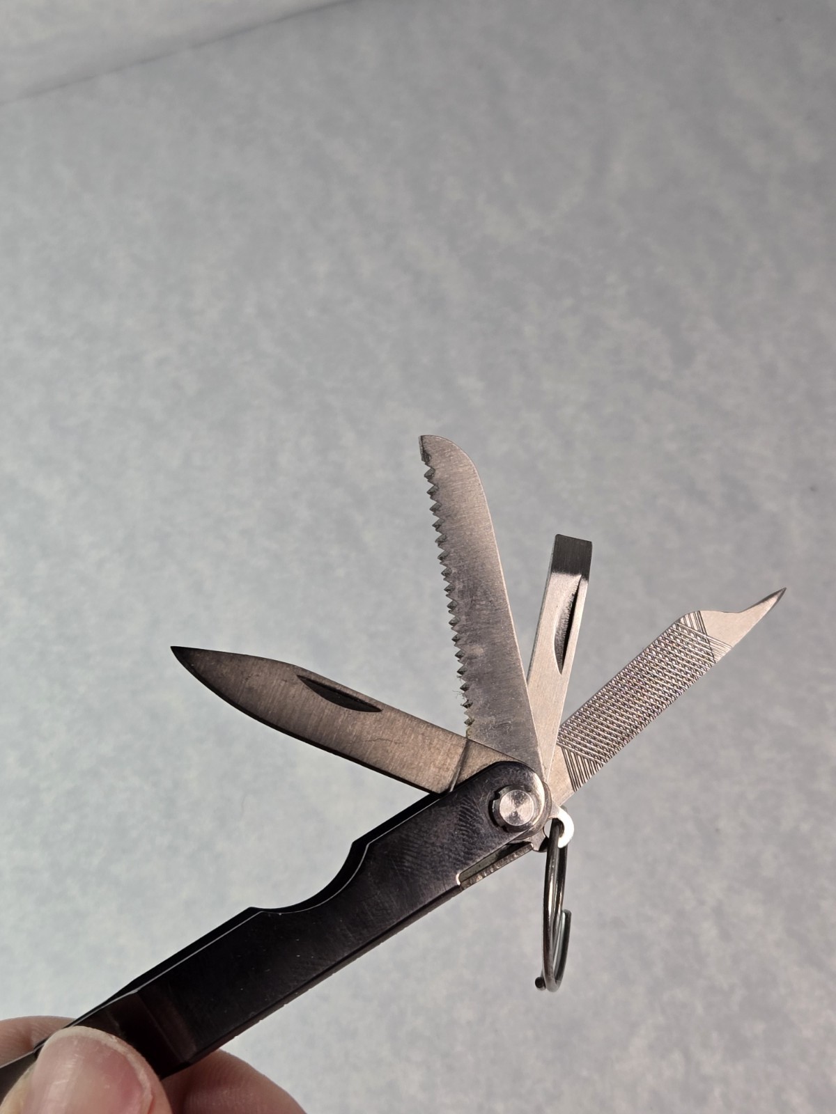 Eddie Bauer Silver Mini Multi-Tool Keychain 8-in-1 4″Open 2.5″Closed