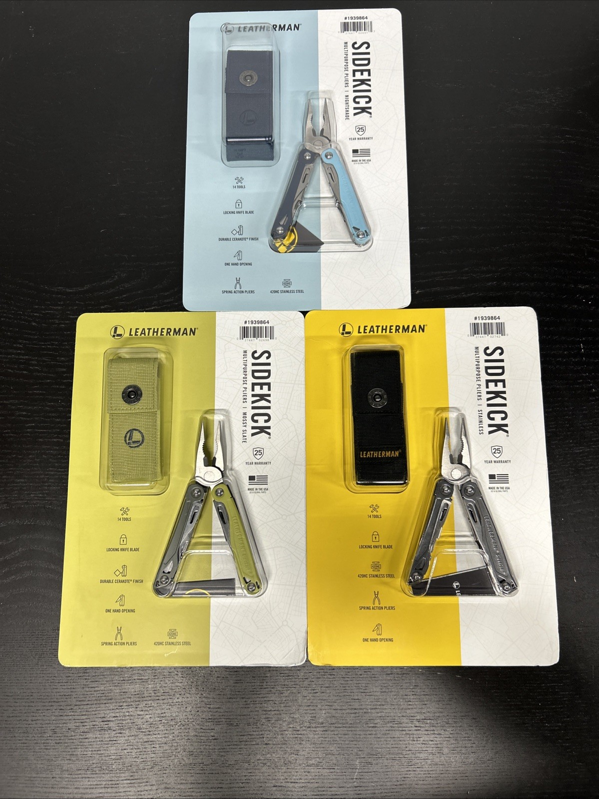 LEATHERMAN SIDEKICK® 14 Tool Stainless Steel Multi-Tool+Sheath USA You Choose 1