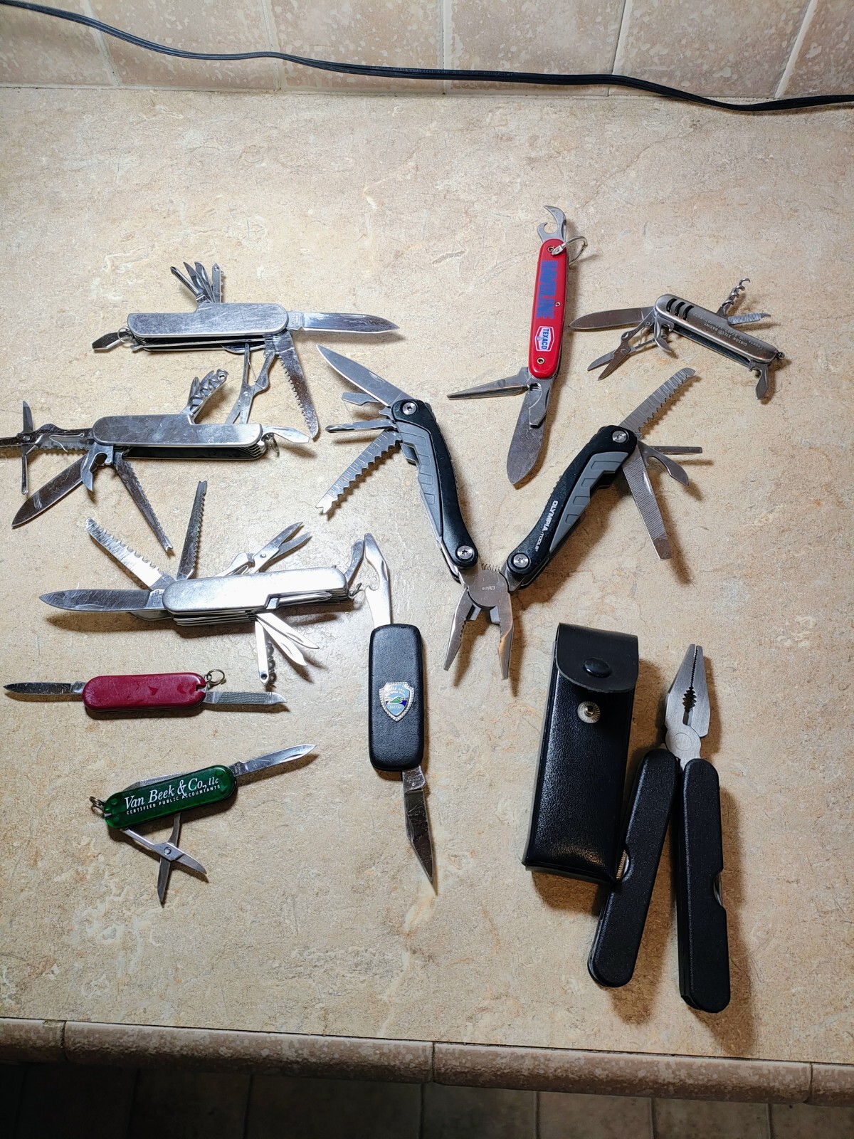 Lot of 10 Generic Multitools Multi Tools Pliers Knives Saw Blades Folding Folder