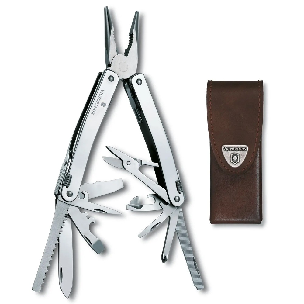 VICTORINOX SWISSTOOL SPIRIT X MULTI-TOOL & LEATHER POUCH 35265