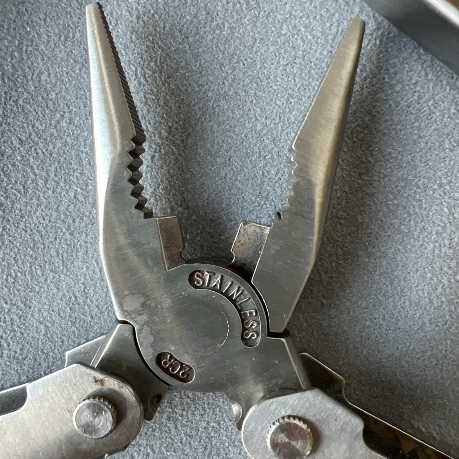 Set of 3 Husky Stainless Steel Multitool (Multi Tool) Knife Folding Pliers.