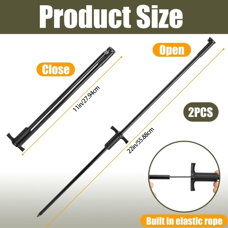 Folding Turkey Hunting Stake Lightweight Portable Aviation Aluminum Alloy Tool