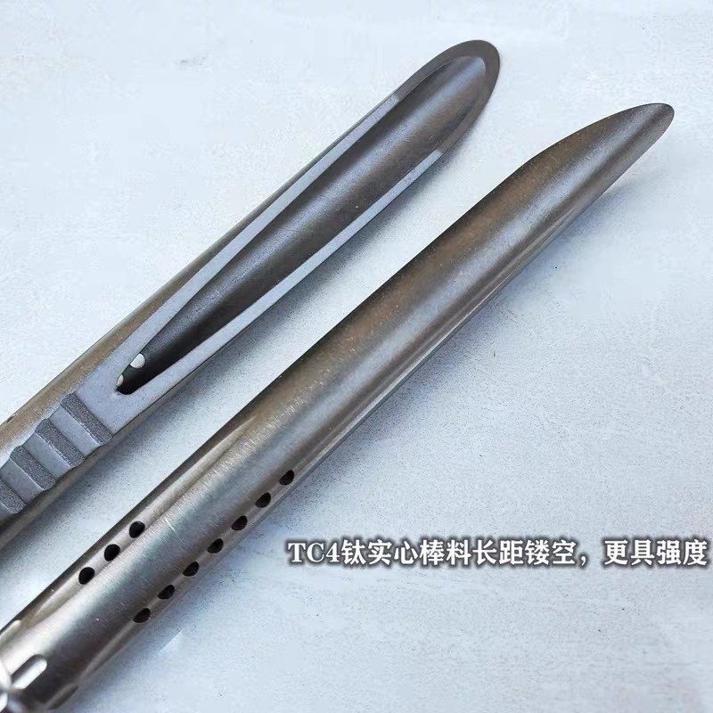 Solid Titanium Alloy Tea Knife Crowbar EDC Portable Tool Tactical