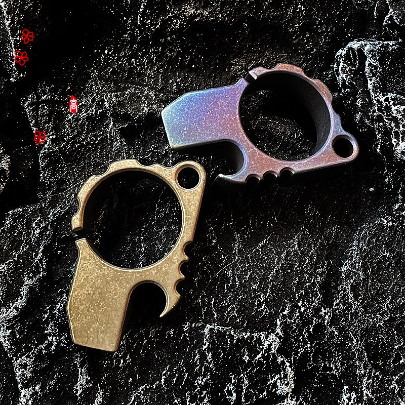 Titanium Alloy EDC Portable Multi Tool Bottle Opener Window Breaker Self