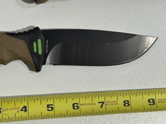 StatGear Surviv-All Hunting Knife Sheath Firestarter Cord Cutter Sharpener SL14