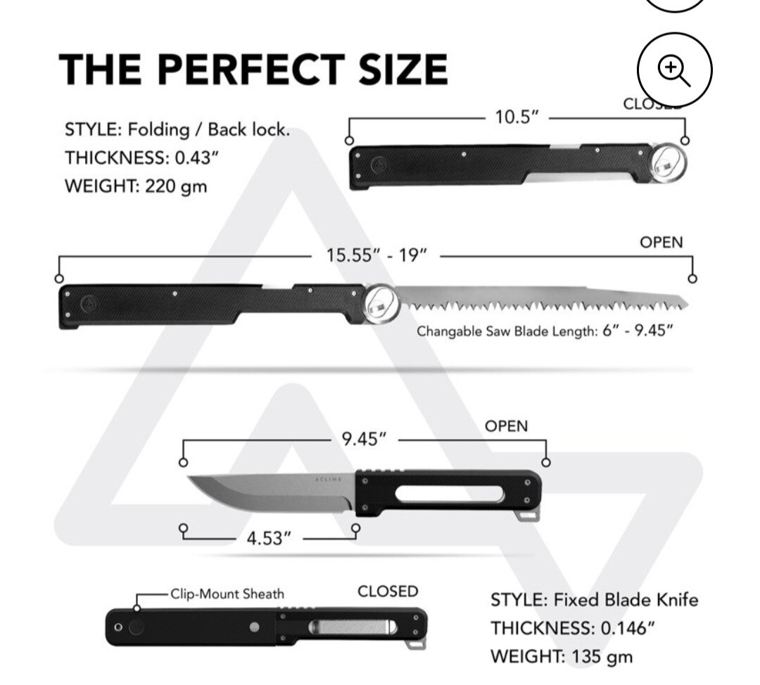 ACLIMA8 COMBAR PRO KIT. Foldaxe 4-in-1 Survival Tool ALL INCLUDED .AUTHENTIC.