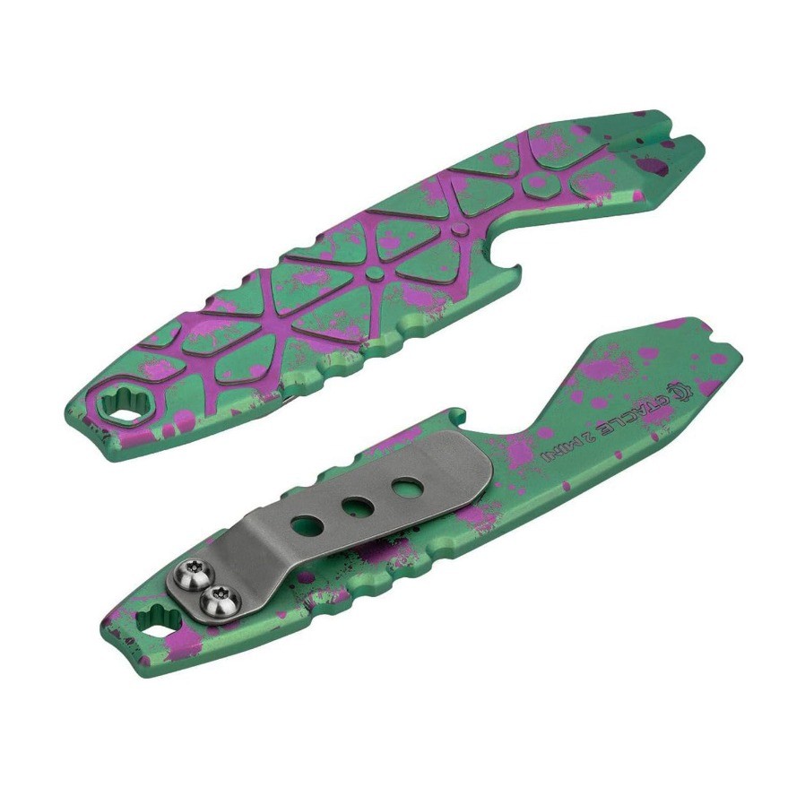 Titanium alloy EDC Back clip Pry Bar with 4mm Hex Hole Collectible Gear