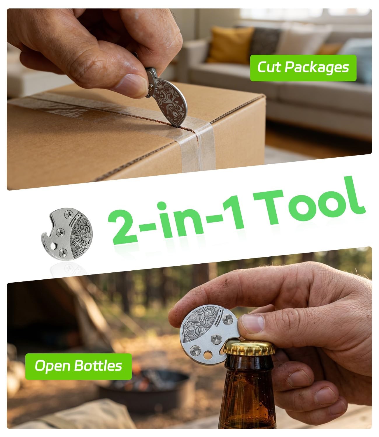 Apedret Mini Coin Keychain Tool: Titanium Compact Bottle Opener & EDC Cutter …