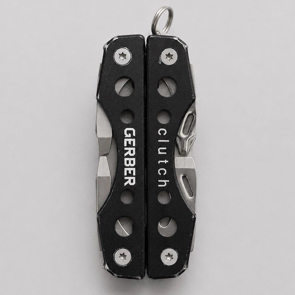 GERBER CLUTCH FOLDING MULTI TOOL PLIER KNIFE MULTI BLADE KNIVES TOOLS BLACK USED