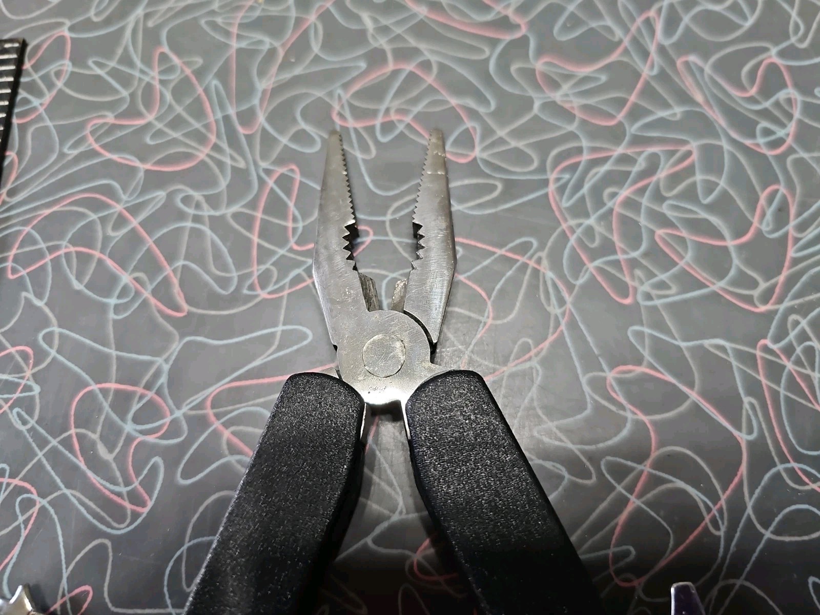 Vintage Multi-Tool with Black Belt Sheath Made in China Pliers Knife Screwdriver