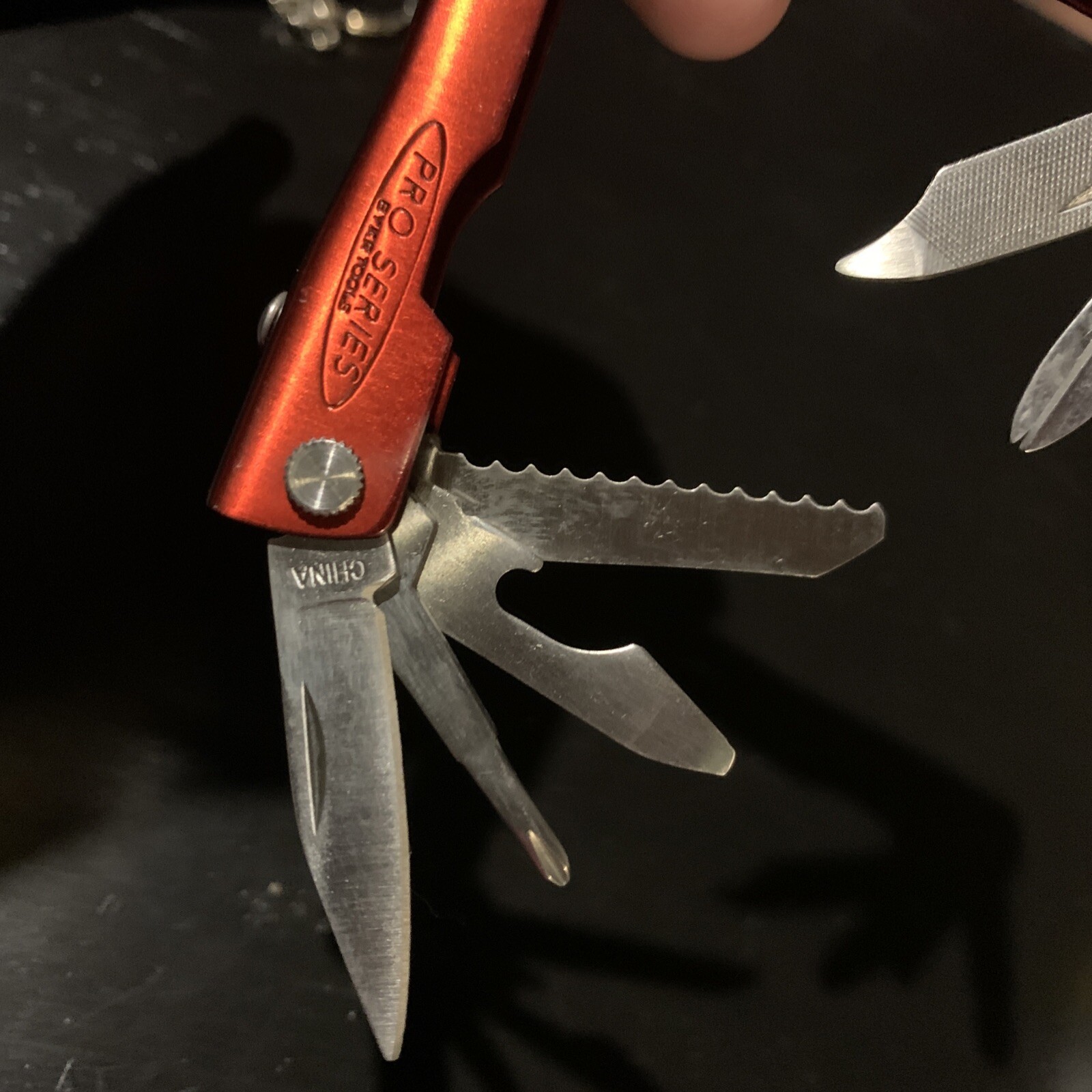 Vintage Micro Extreme Pro Series Multi-tool Red Stainless Steel Titanium Tool
