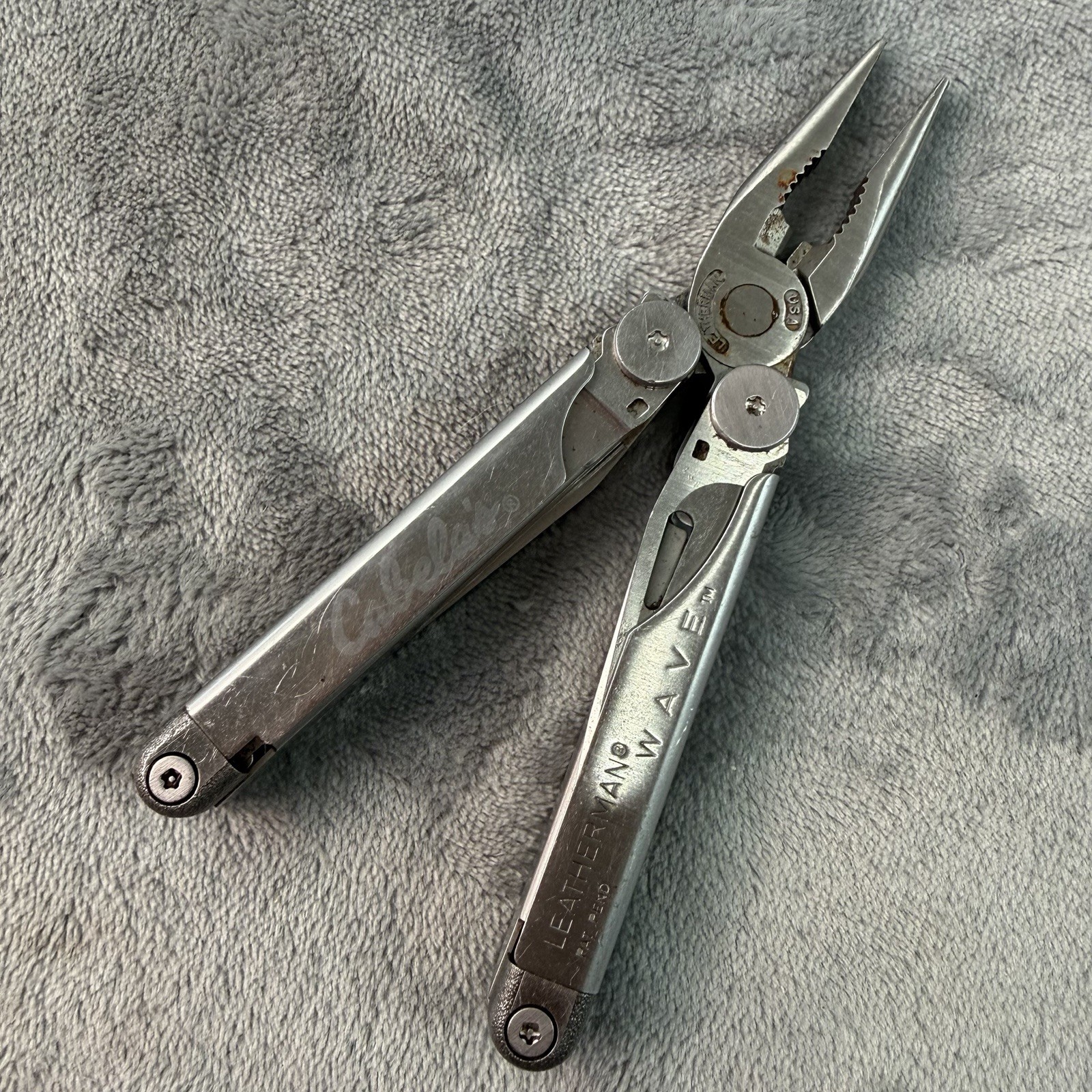 Vtg Leatherman Wave Original Multi Tool Dated 11 98 CABELA’S w New Sheath B455