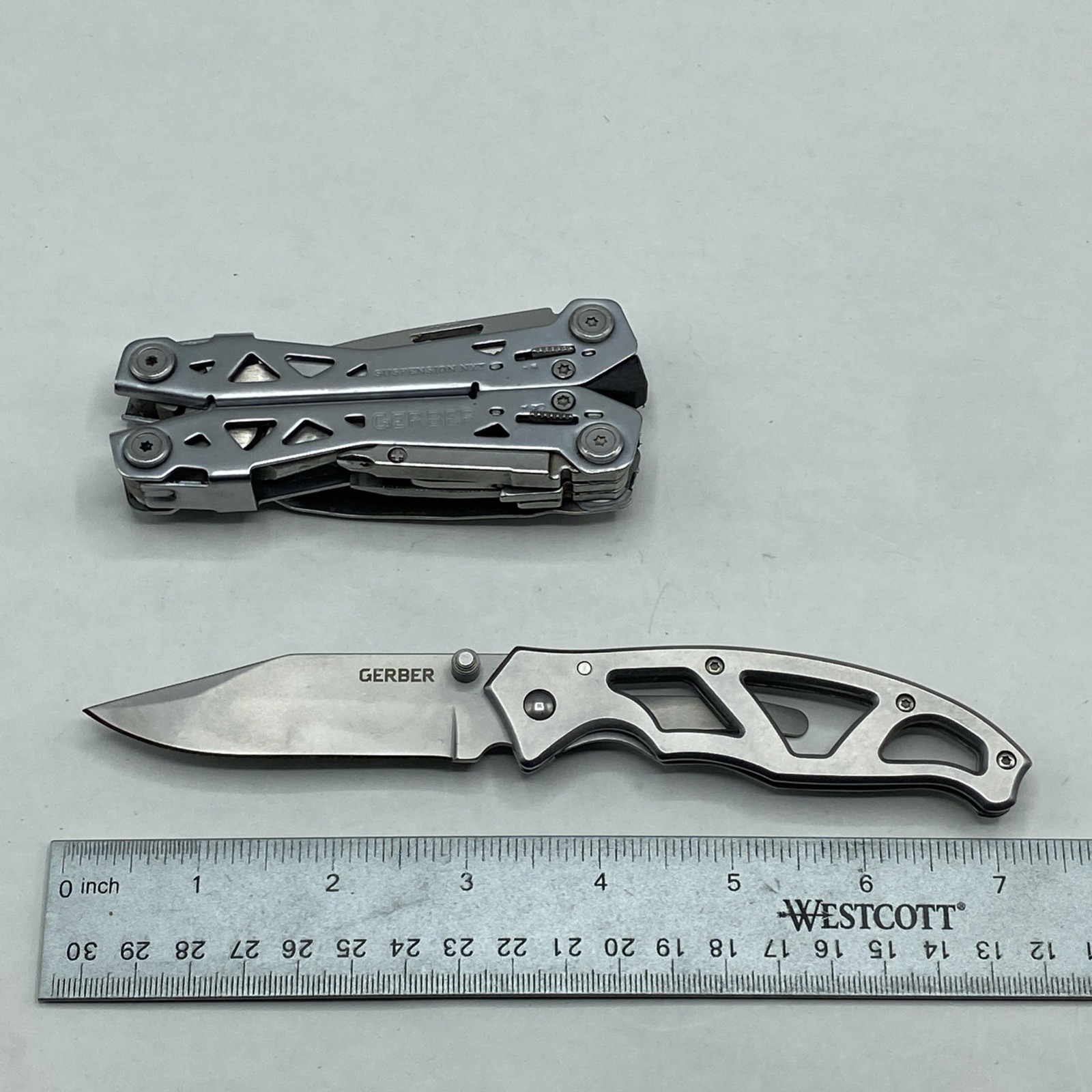 Gerber Suspension NXT & Paraframe I Knife Combo – Silver