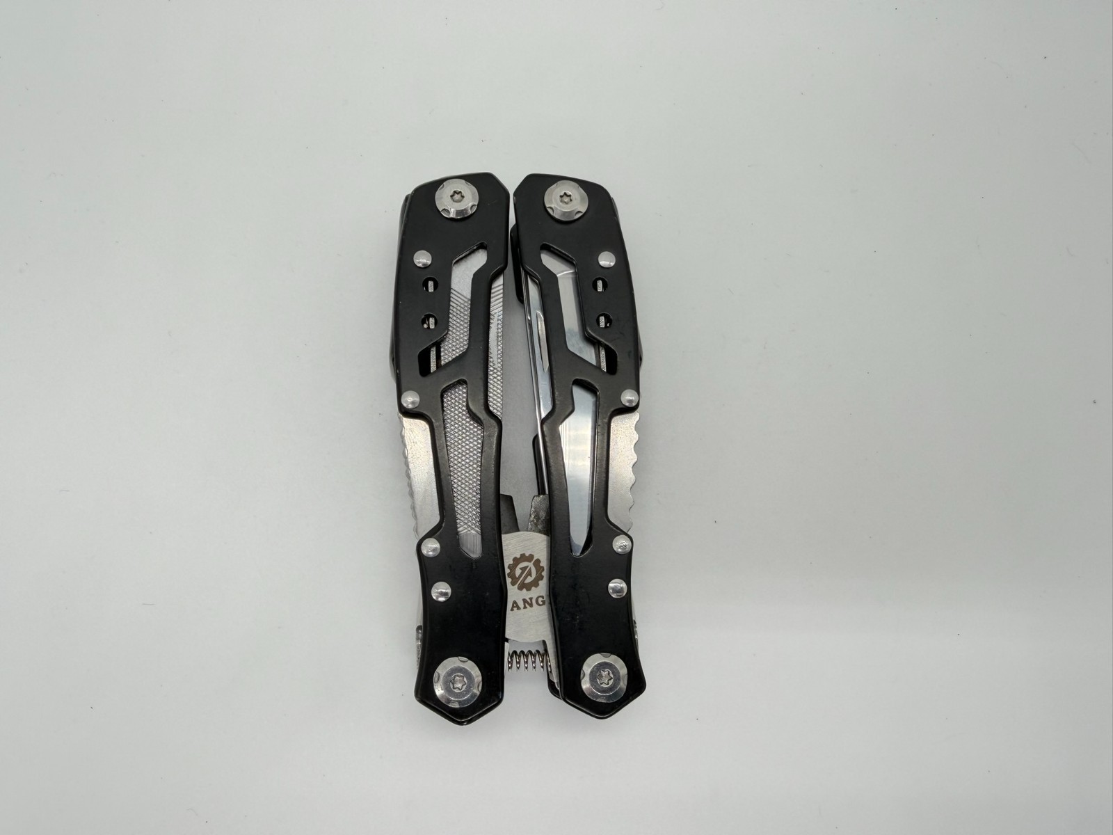 FANGFO 15-in-1 Multi-Tool Black Skeletonized Heavy Duty Pocket Pliers EDC Tool
