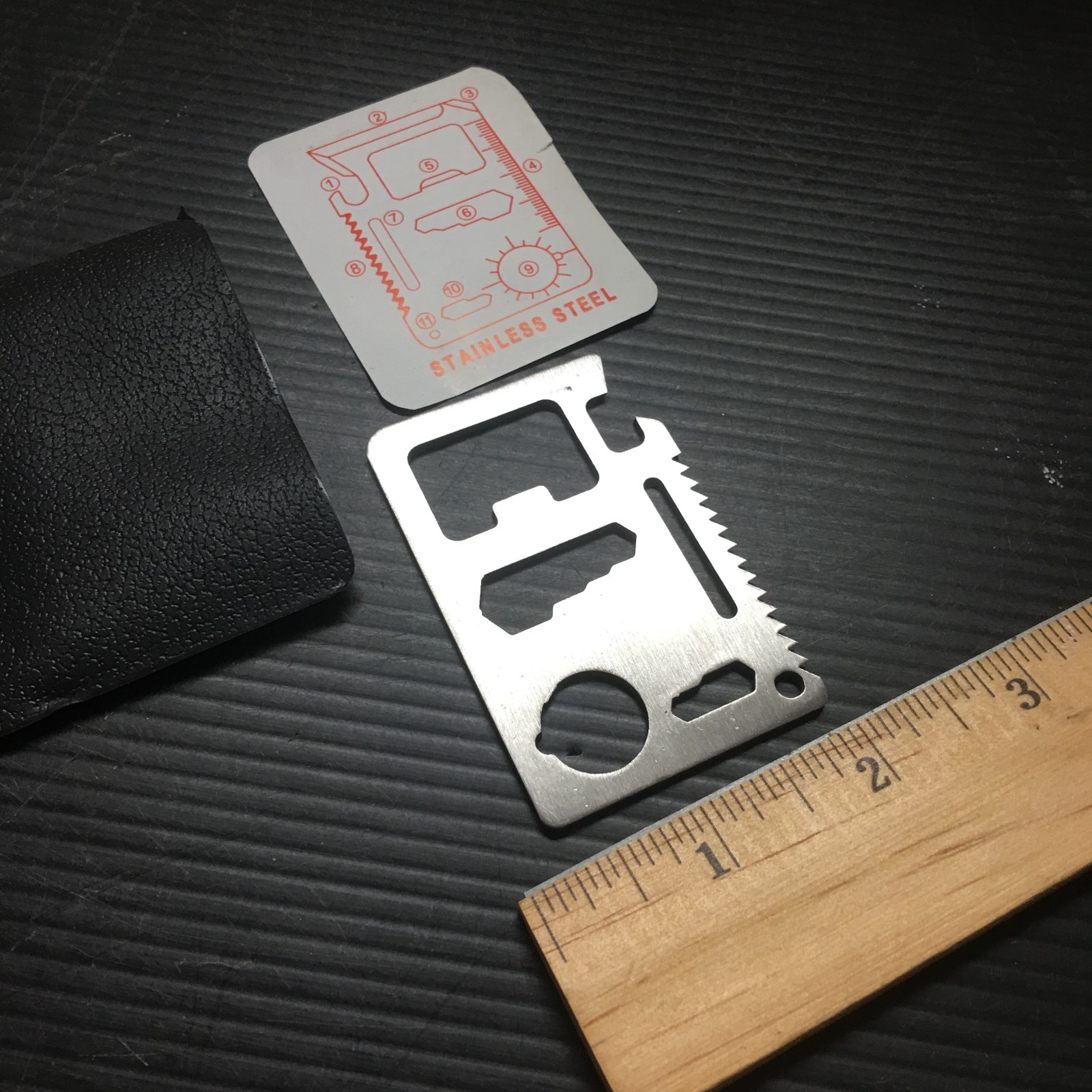Vintage 1990s Stainless Steel 11-in-1 Multi-tool Portable Survival Kit & Manual