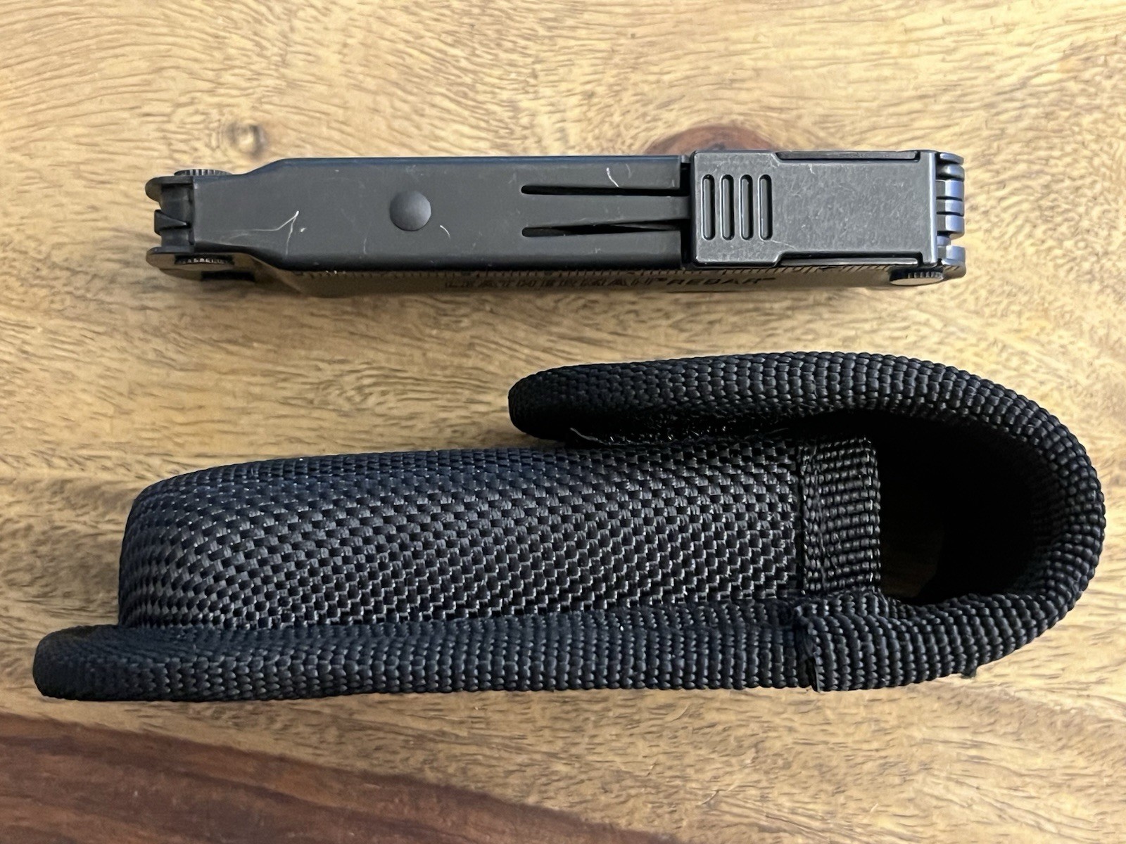 LEATHERMAN REBAR 17 Tool Multitool Black Oxide SUPER NICE!!! w/New Nylon Sheath