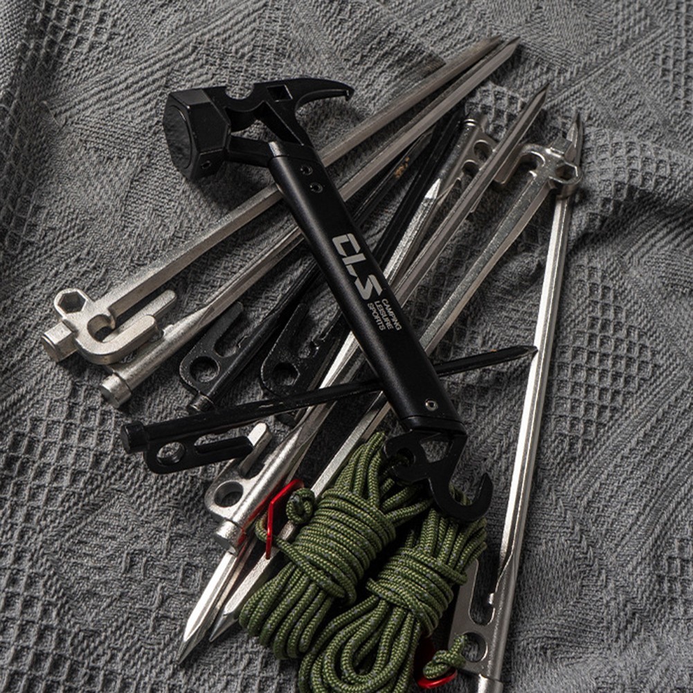 Stainless Steel Camping Hammer Multifunction Nail Puller & Bottle Opener