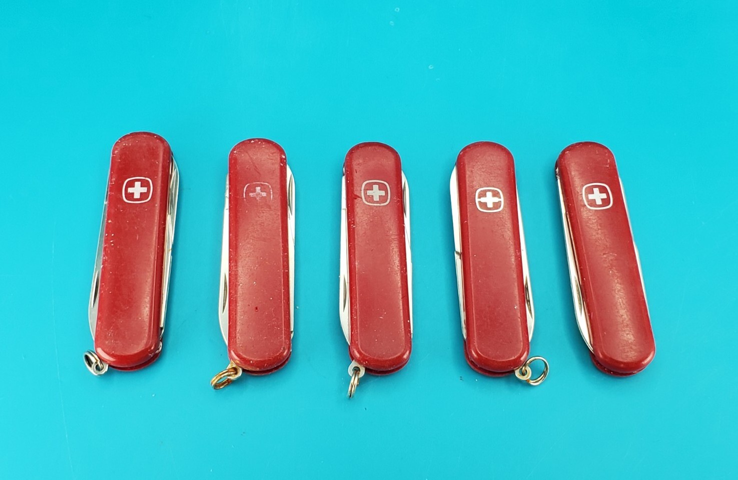 Lot of 5 Wenger Esquire Swiss Army Knife Multi Tools!