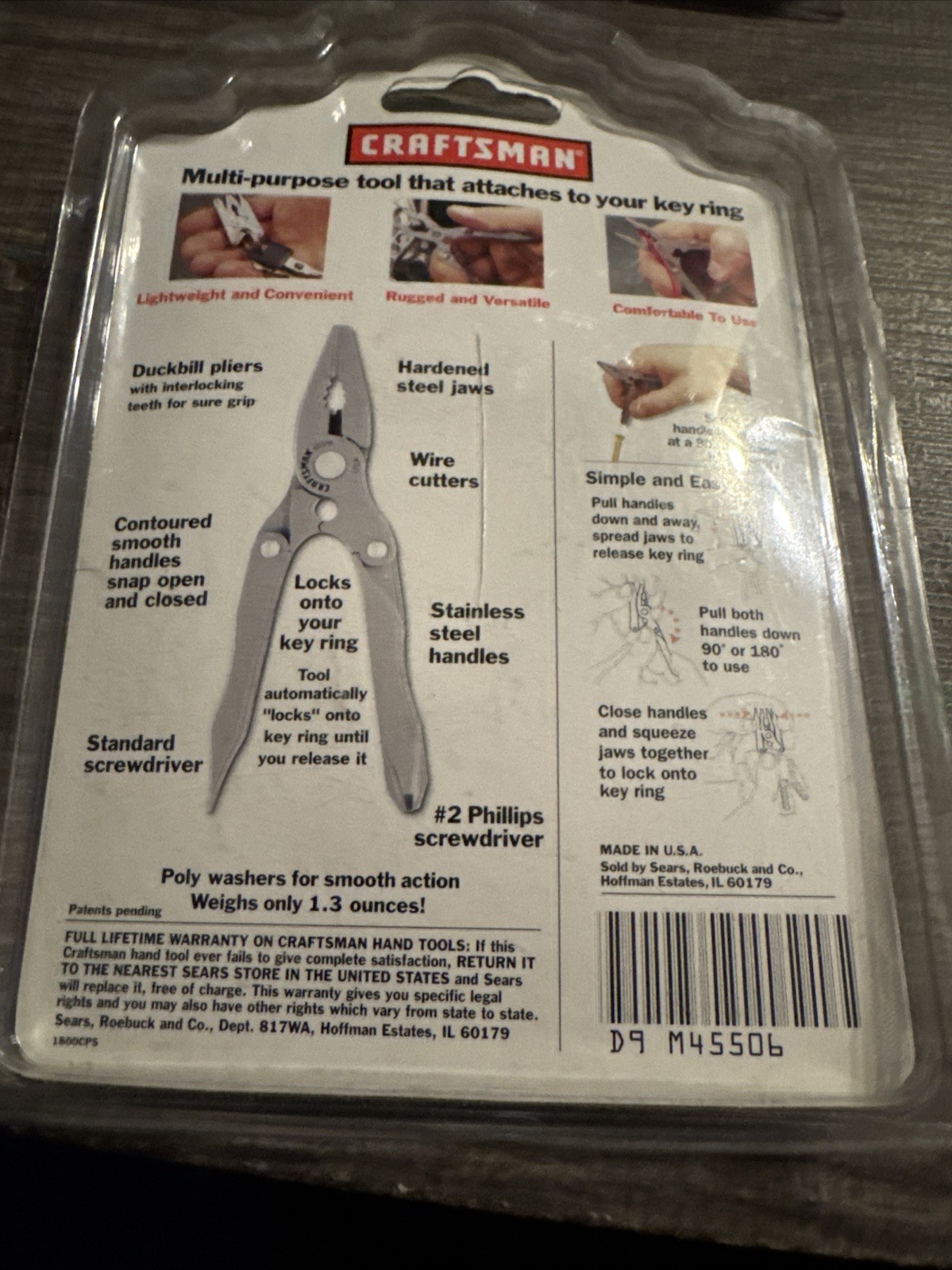 Sears Craftsman USA Nos SEBERTOOL USA Mini Multi Purpose Tool 45506 SEALED 5n1