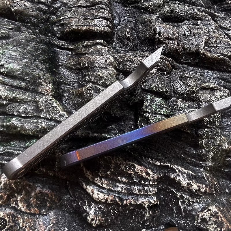TC4 Titanium Alloy Heavy Duty Pry Bar Outdoor Survival Multi EDC Tool 141mm