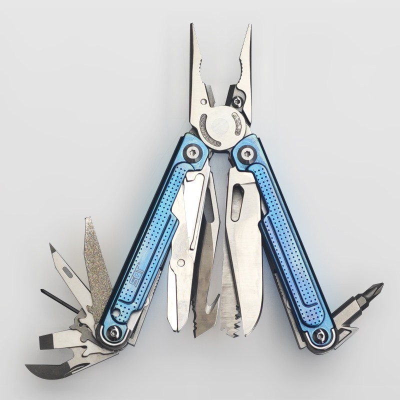 2048 Folding Multi Tool Pliers with Blade EDC Pocket Repair Tool Outdoor Gear