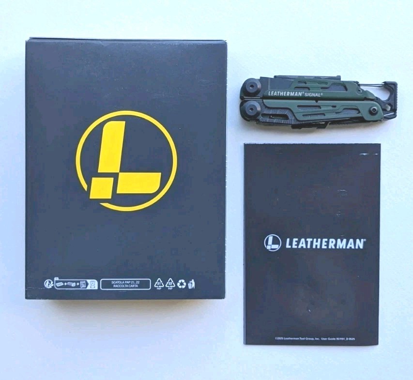 Leatherman Signal 19-in-1 Multi-Tool Green Topo Blade. Nylon Sheath NOT Included