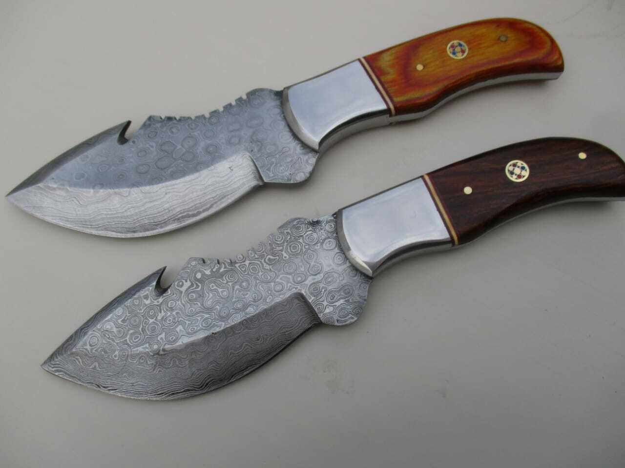Damascus Steel Knife Hand Made For Hunting And Outdoor Activities