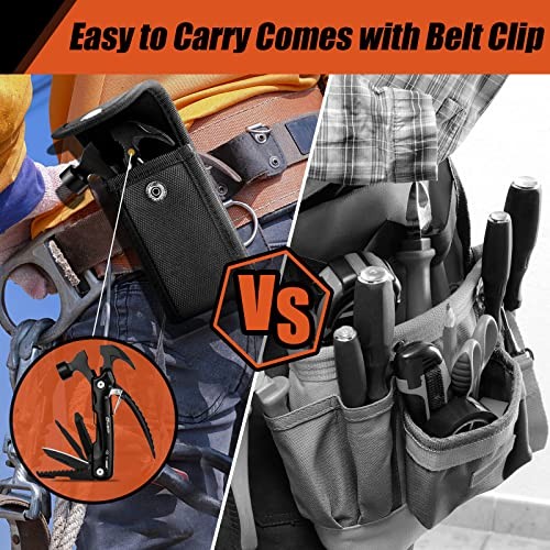 Gifts for Men 12 in 1 Hammer Multitool, Father’ s Day Gifts from Black