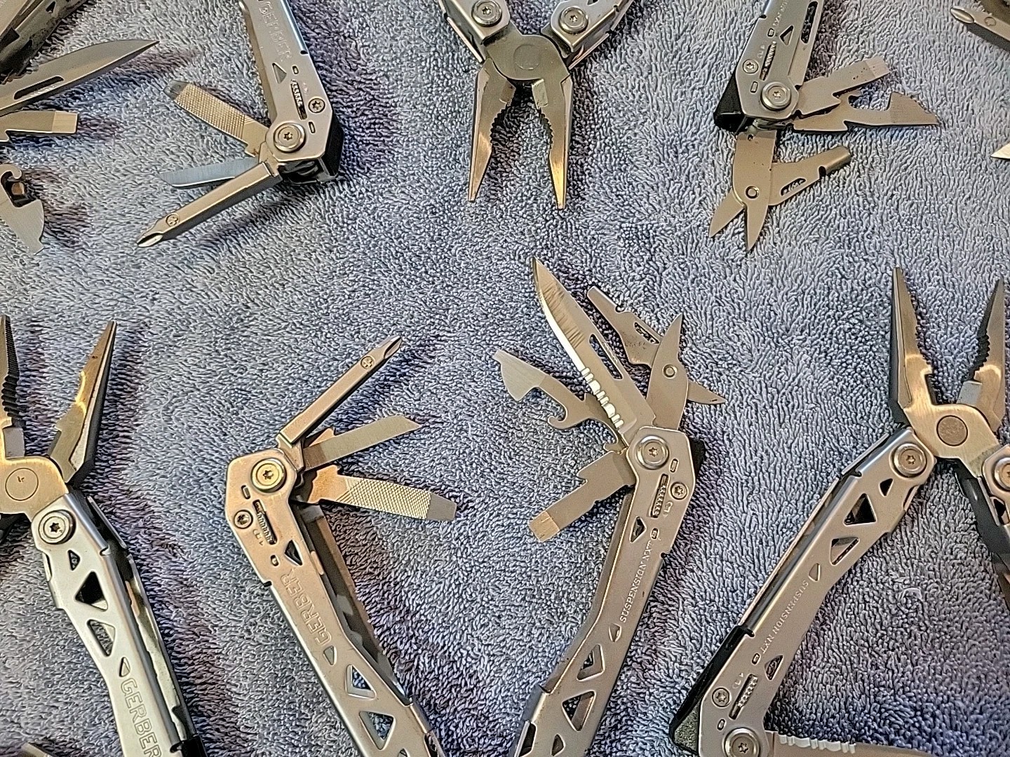 Gerber Suspension NXT Multi Tools – LOT OF 12 – Pliers, Scissors, Knife, File
